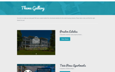 New Theme Gallery Offers Custom Quality at Apartment Website Template Price